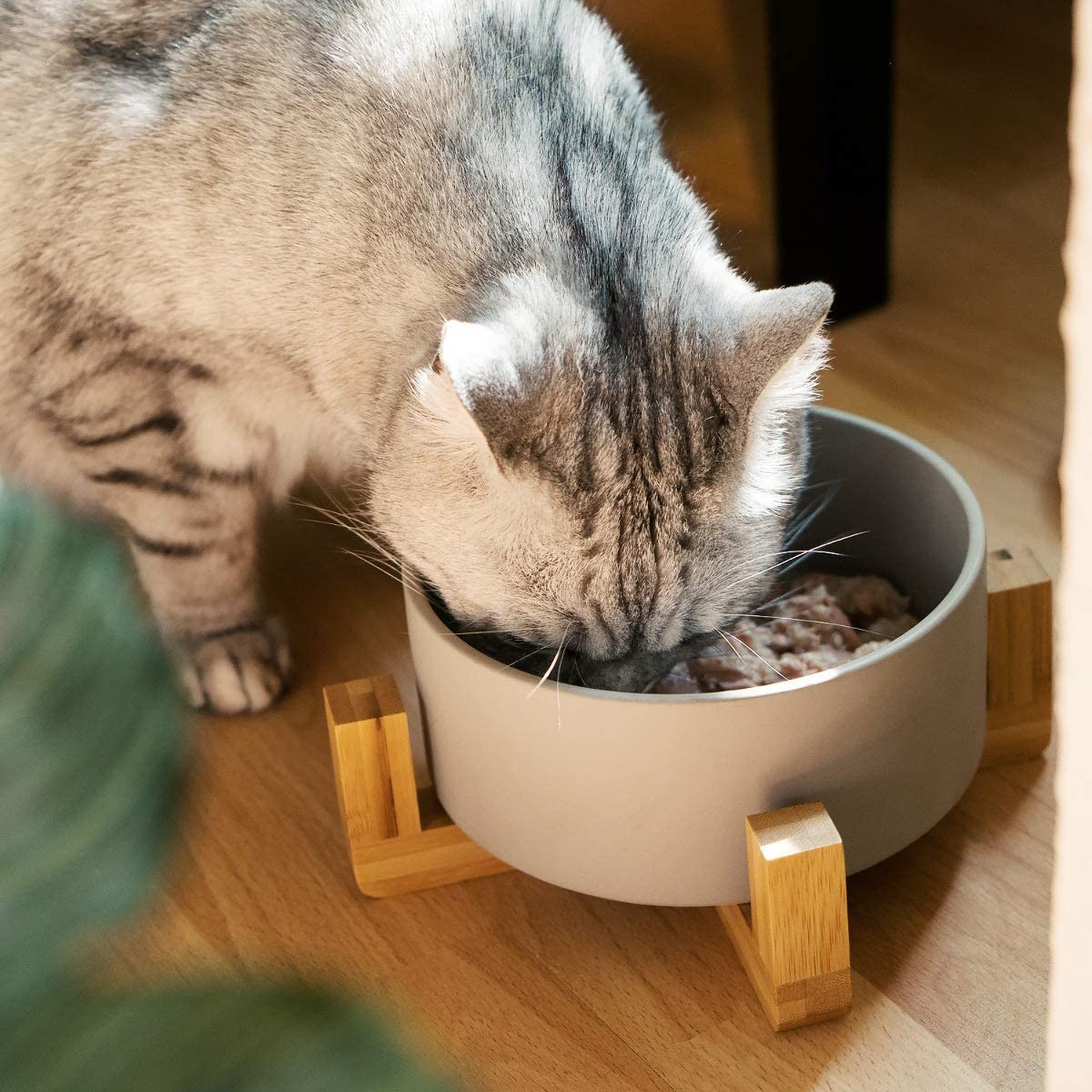 navaris-ceramic-elevated-cat-bowls-set-me-2-bol-fagitou-kai-nerou-me-vasi-apo-bamboo-gia-katikidia-grey-brown-1.jpg