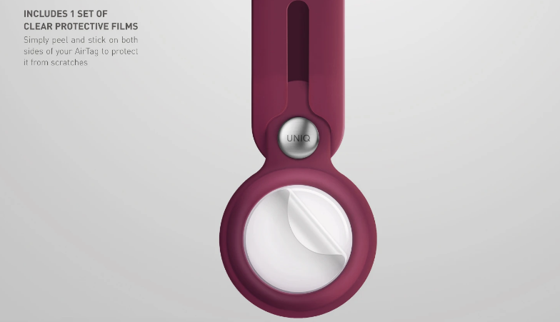 uniq-vencer-loop-set-thiki-brelok-premium-silikonis-kai-memvrani-prostasias-apple-air-tag-burgundy-maroon-5.png